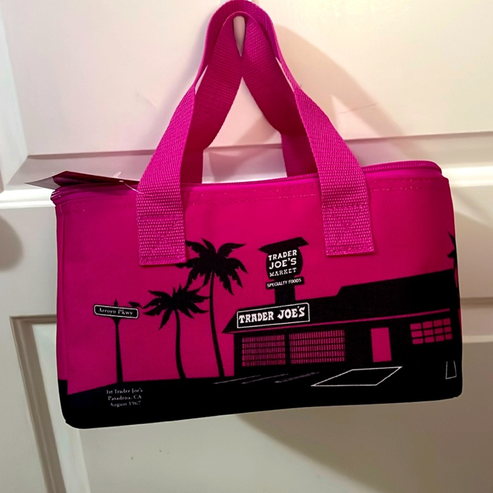 Trader Joes Mini Insulated Bag - Hot Pink